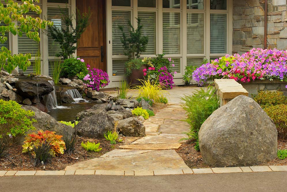 Flagstone Entry Garden 7